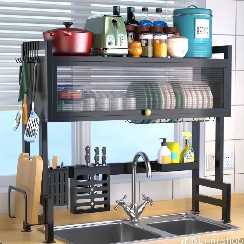 Plateros grandes para fregaderos de 2 tinas con 1 ventana