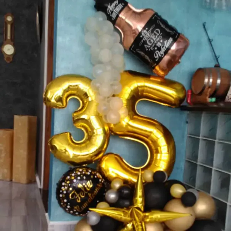 Bouquet #35 dorado y negro