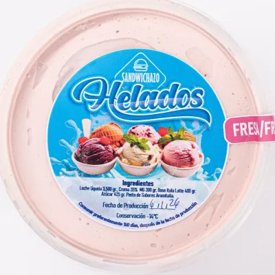 Pote de Helado Fresa/Fragola 16oz