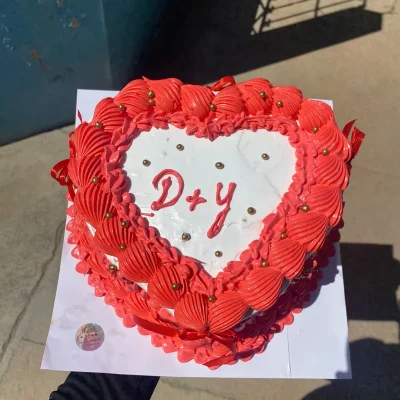 Panetela en forma de corazón