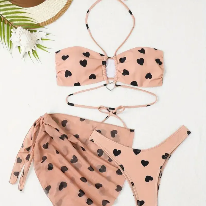  Bikini con pañoleta — Beige