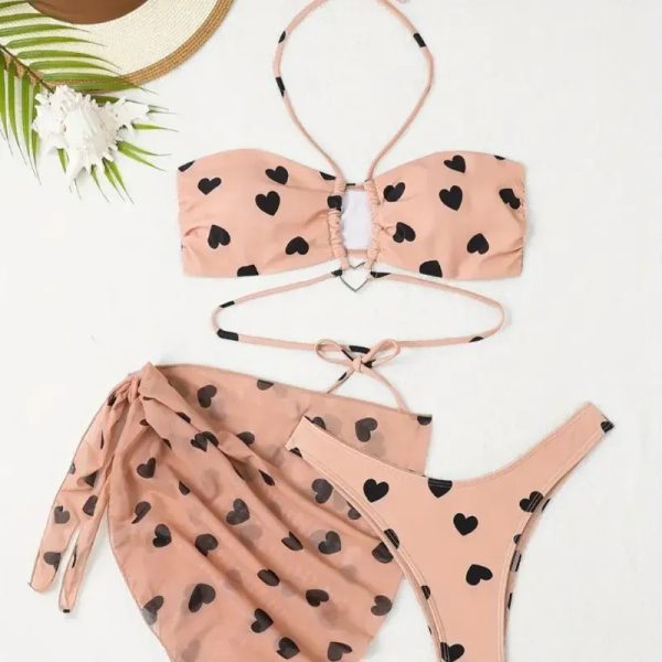  Bikini con pañoleta — Beige