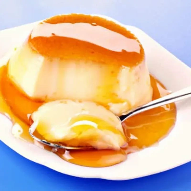 Flan de leche de la casa