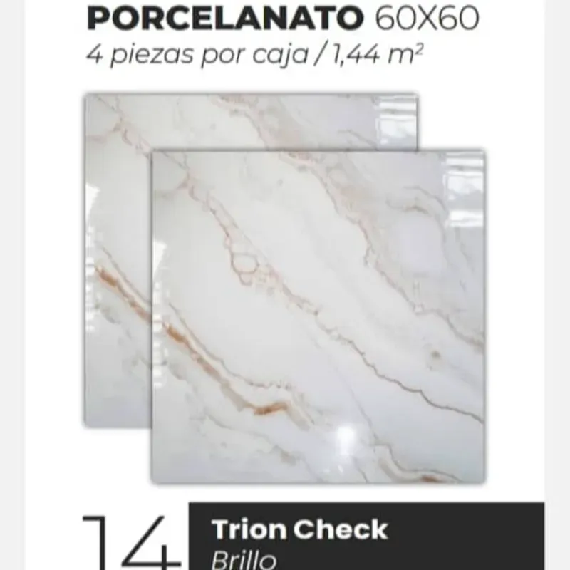 Losas Porcelanato Brillo Trion Check