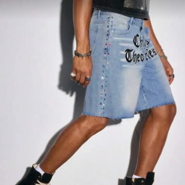 Shorts mezclilla de brillo