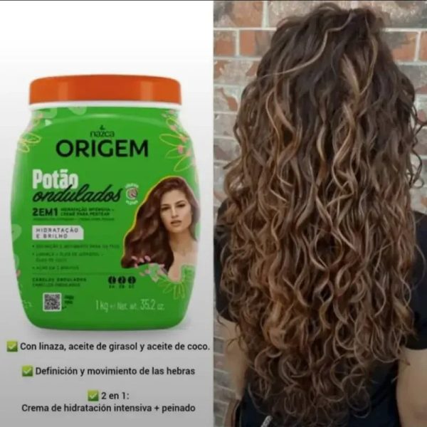  Tratamiento Origem 2 en 1  para cabello ondulado