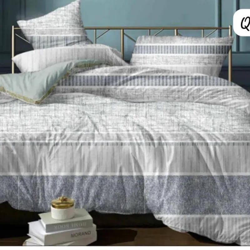 Juego de edredón queen de colores sobrios (5 piezas)