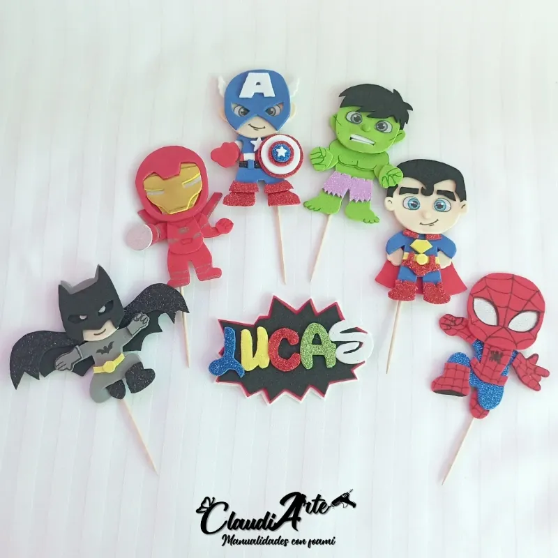 Cake topper (Superhéroes)