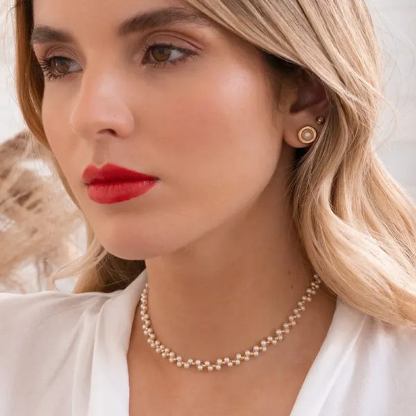 Choker Tejido Perlitas