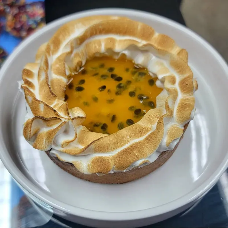 Mini cheesecake de maracuyá