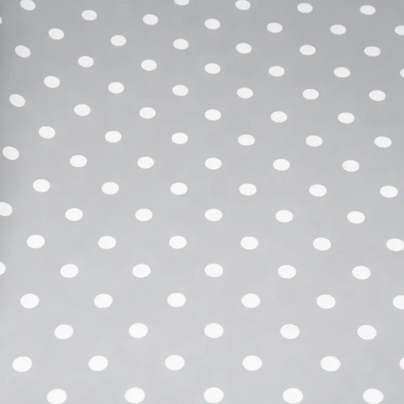 PAPEL DE REGALO GRIS CON BOLAS