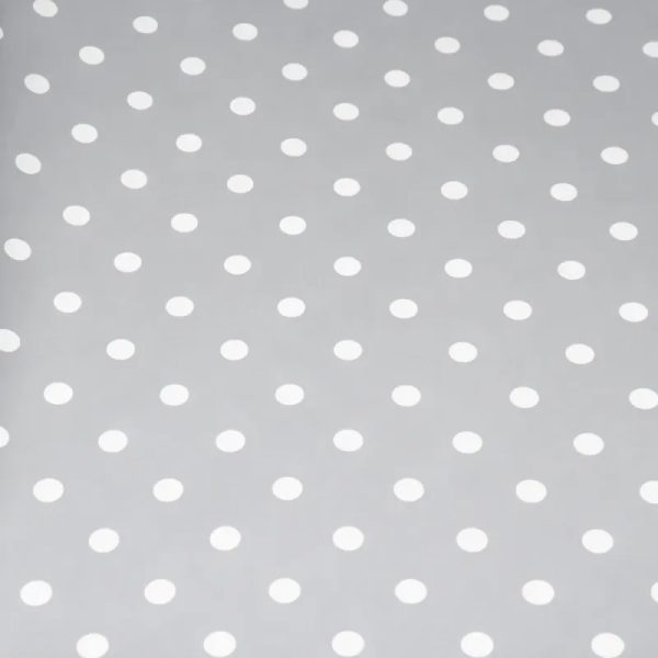 PAPEL DE REGALO GRIS CON BOLAS