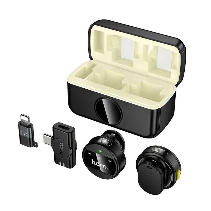 MICRÓFONO INALÁMBRICO L22 BRIGHT 2 en 1 con estuche(tipo C/Lightning)