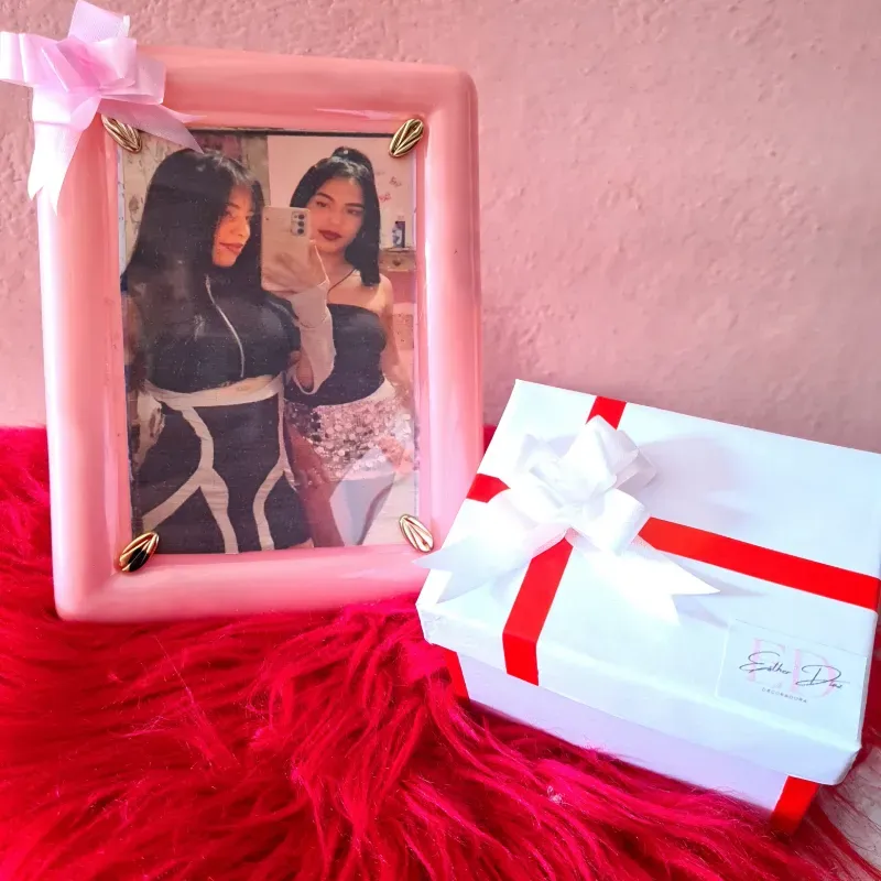 Cajita de acordeón con cuadro personalizado