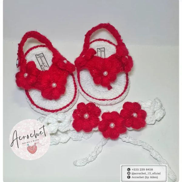 Conjunto de sandalias con diadema