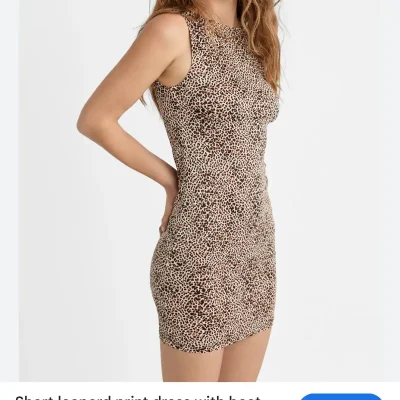 Vestido mini animal print