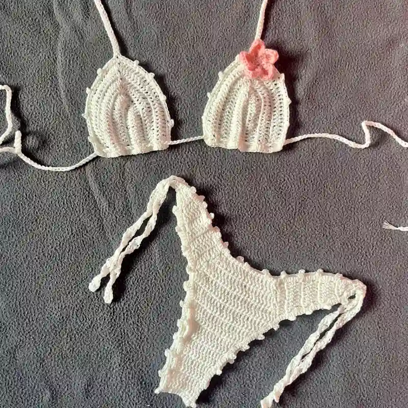 Bikini hawaiano con punto picot