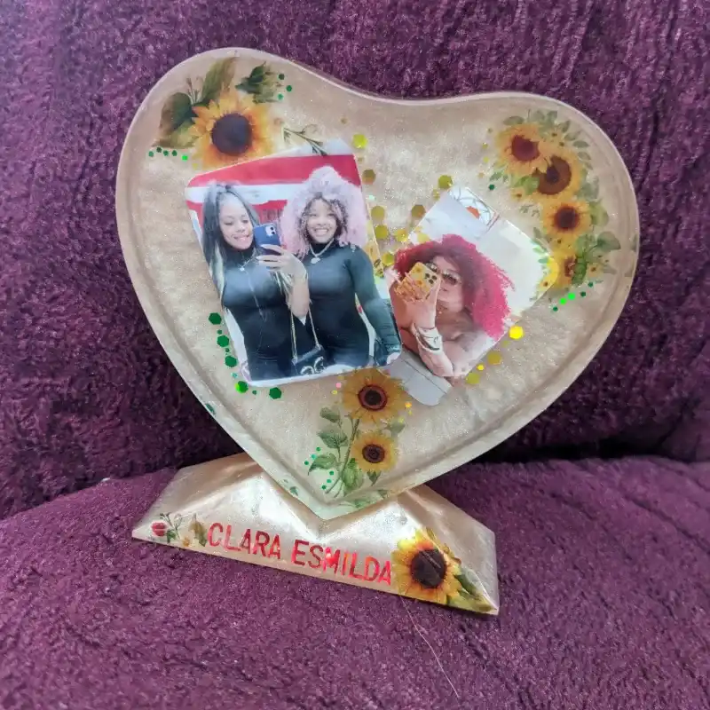 Porta retrato en forma de corazon