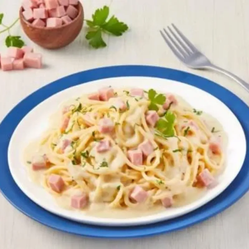 Pasta  con Jamón y Queso