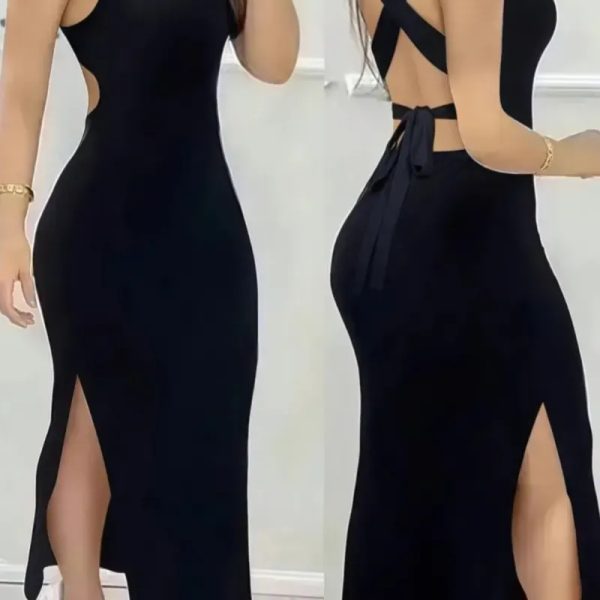 Vestido largo negro