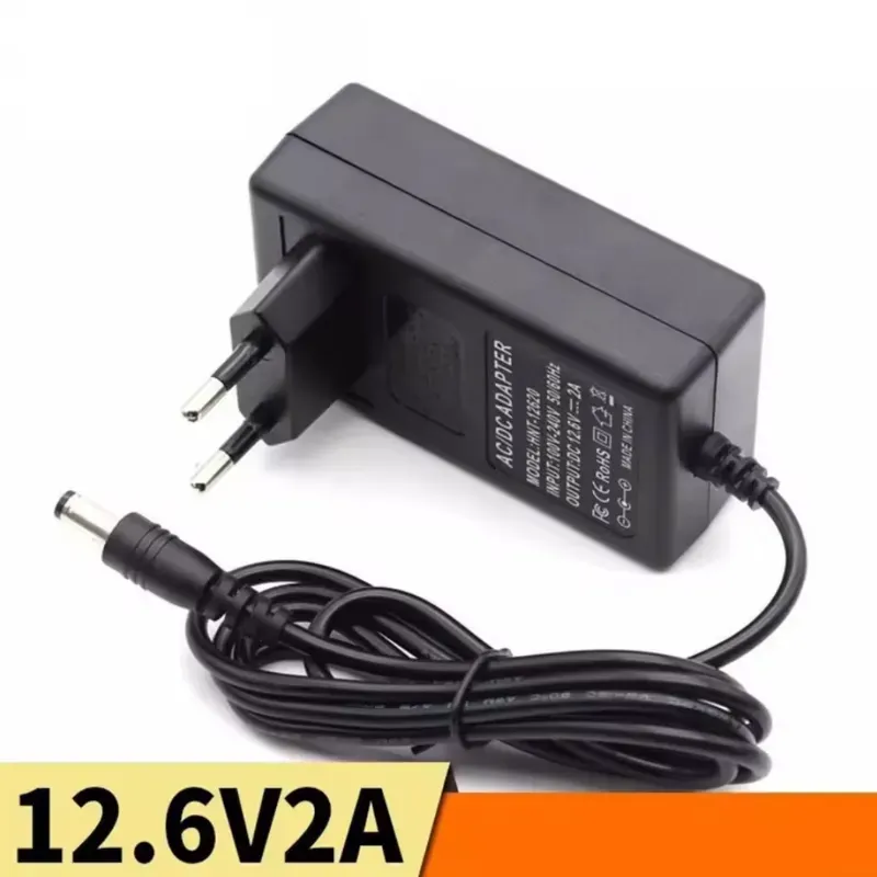 ⚡ Cargador de Batería de Litio 12.6 V 2A