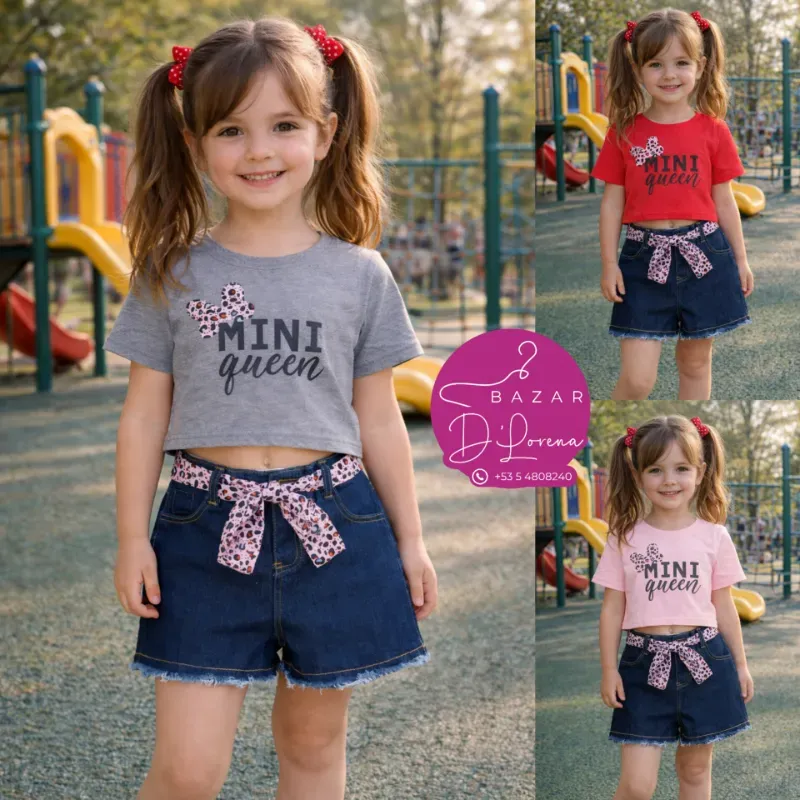 Blusa,short y cinta