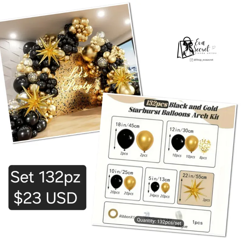 Set 132pz de globos para cumpleaños