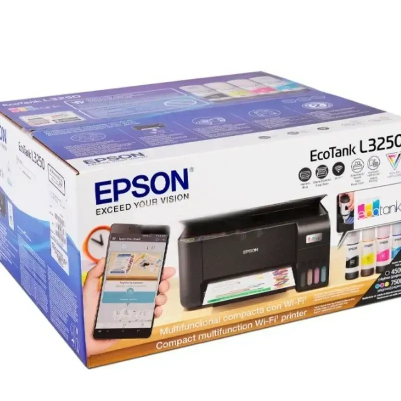 Impresora multifuncional 3 en 1 Epson EcoTank L3250 con impresión 100% sin cartuchos