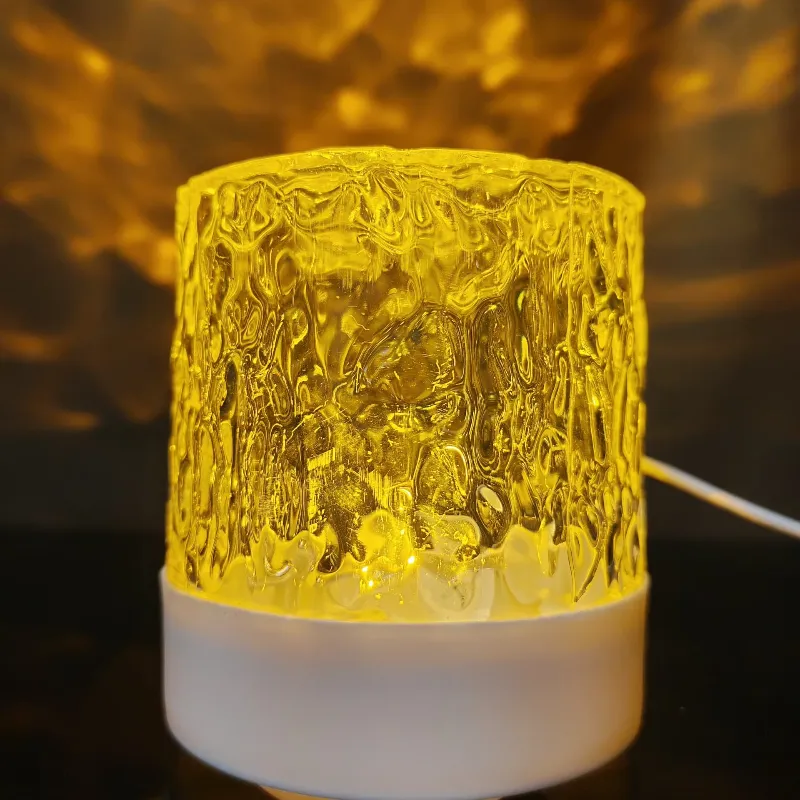 Lámpara de luz cálida con efecto océano