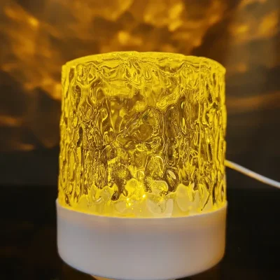 Lámpara de luz cálida con efecto océano