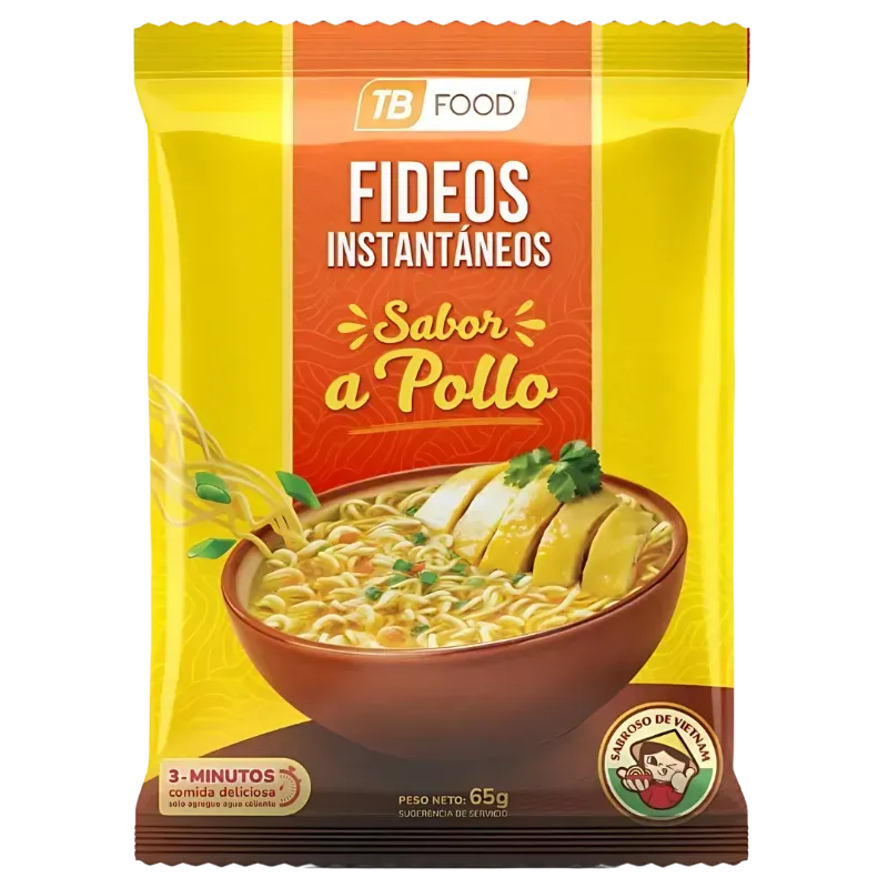 Fideos instantáneos de pollo
