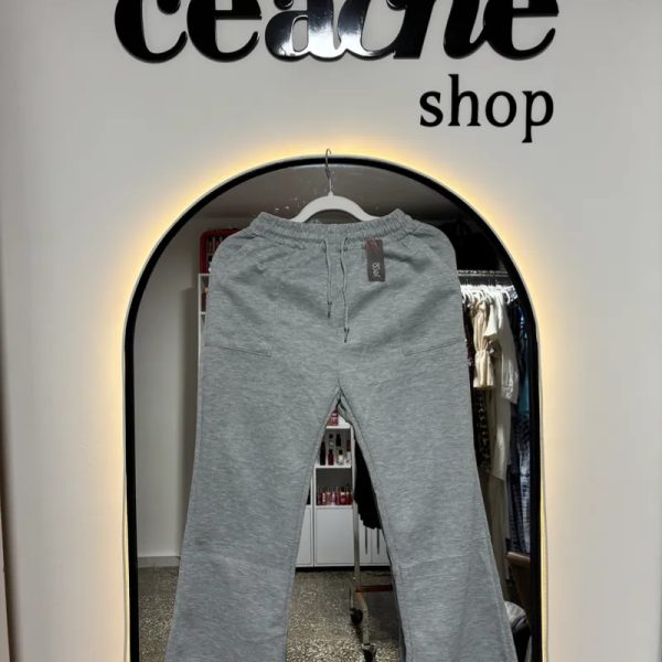Jogger gris acampanado