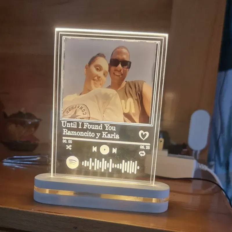 Lámparas led con escaner para música  y foto