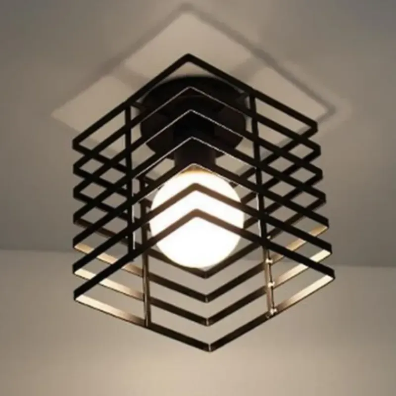 IMAGE-Lámpara de techo LED, de estilo creativo nórdica retro arte de hierro lámpara de comedor lámpara de balcón lámpara de cuarto de estudio lámpara de pasillo