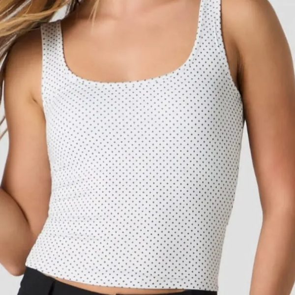 Top blanco de lunares