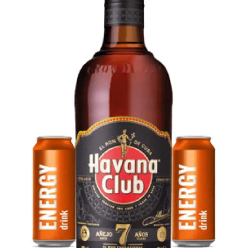 RON HAVANA CLUB 7 AÑOS 700 ml+ 2 ENERGIZANTES