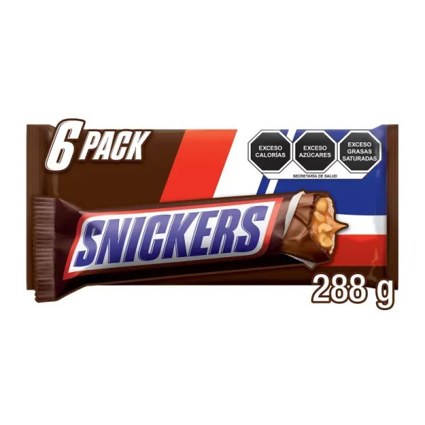 PAQUETE DE SNICKERS( 6 barras) 