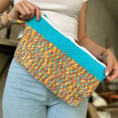 Bolso de mano multicolor