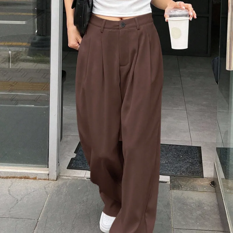 Pantalones casuales de tiro alto