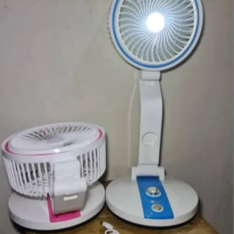Ventilador recargable con luz led