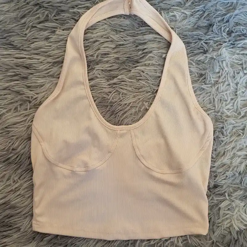 Blusa corta beige