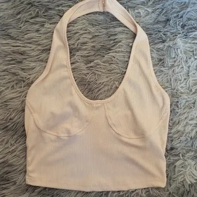 Blusa corta beige