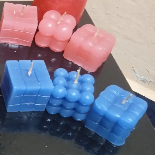 Estuche de 3 velas de cubos y Rubick