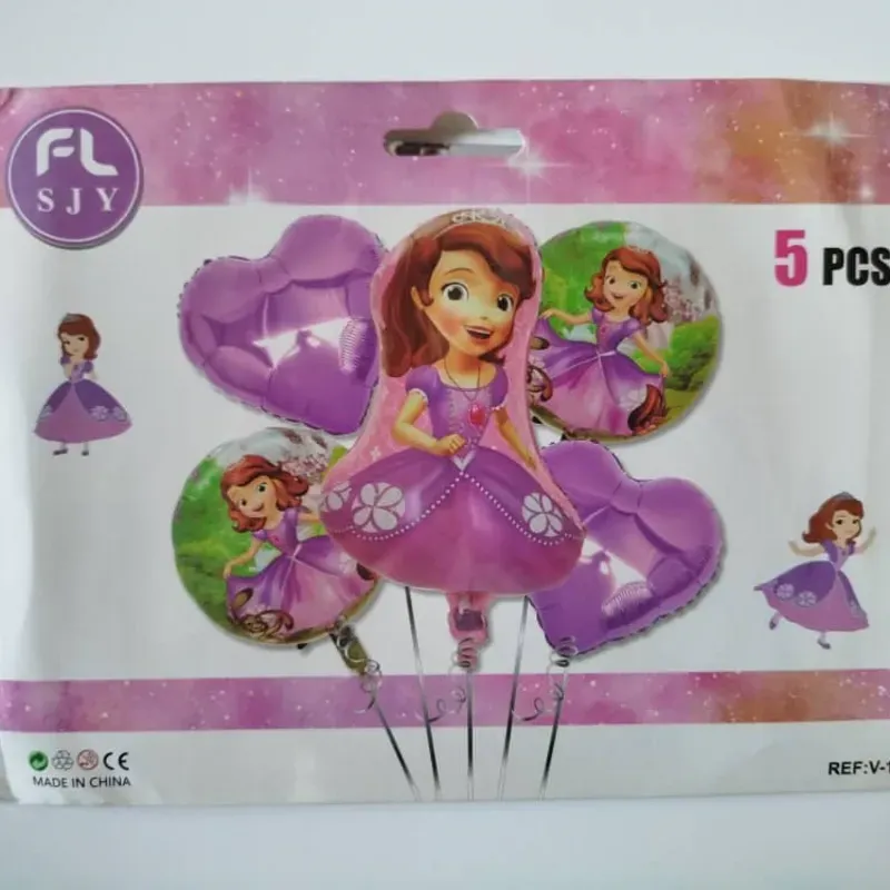 Set de globos de 5 piezas temáticos y de fiesta