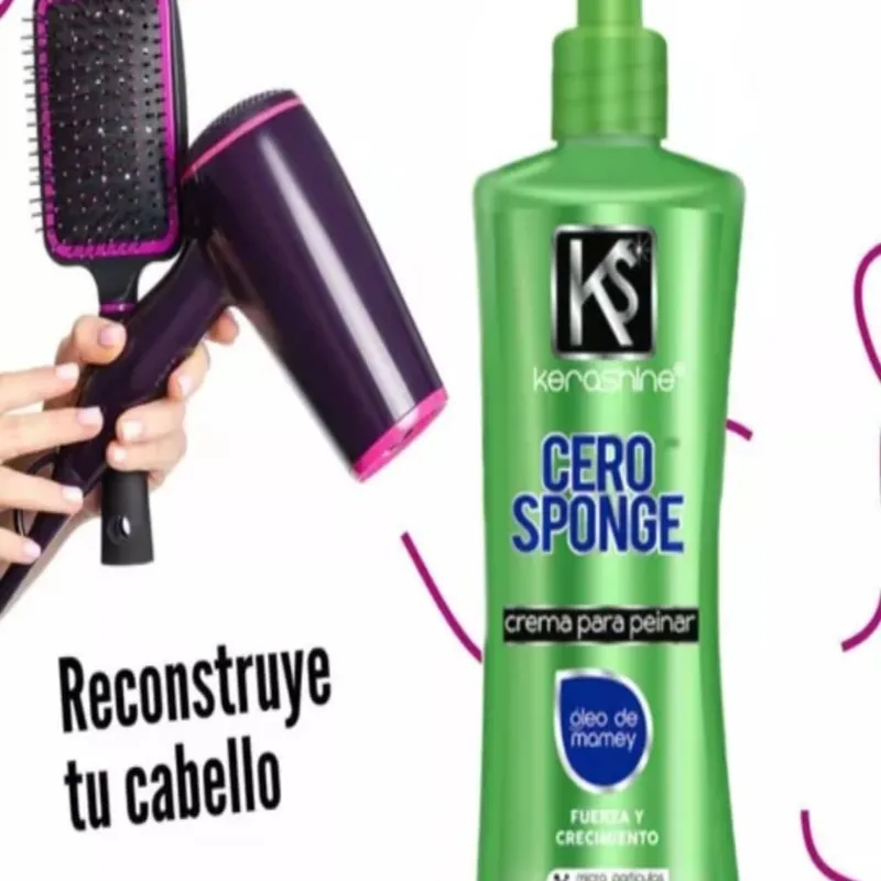 Crema para peinar, la fórmula única de Kerashine Cero Sponge con Micro Partículas Hidratantes