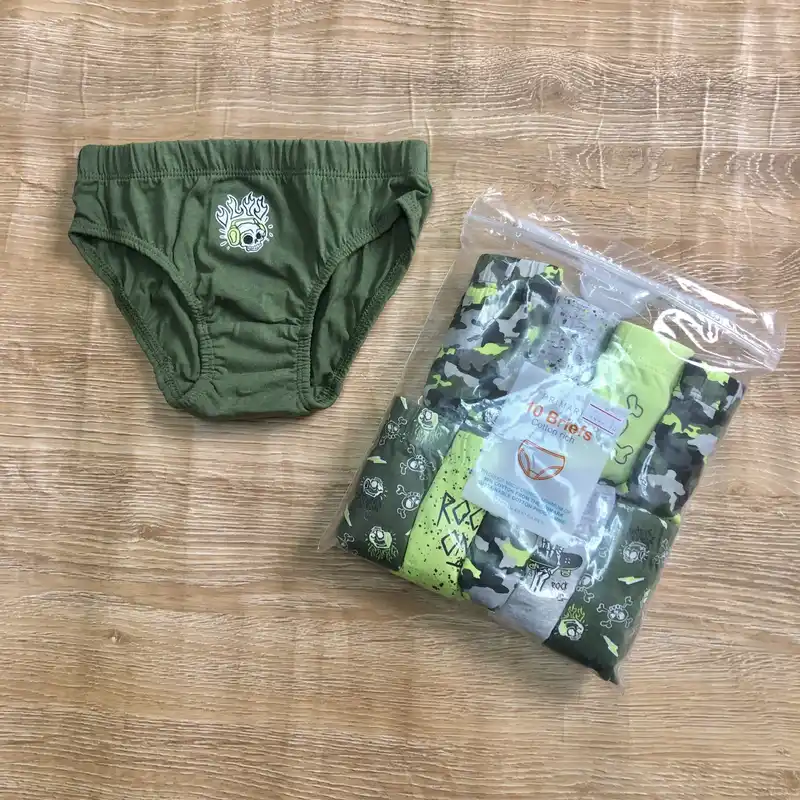 Pack de 10 calzoncillos color verde