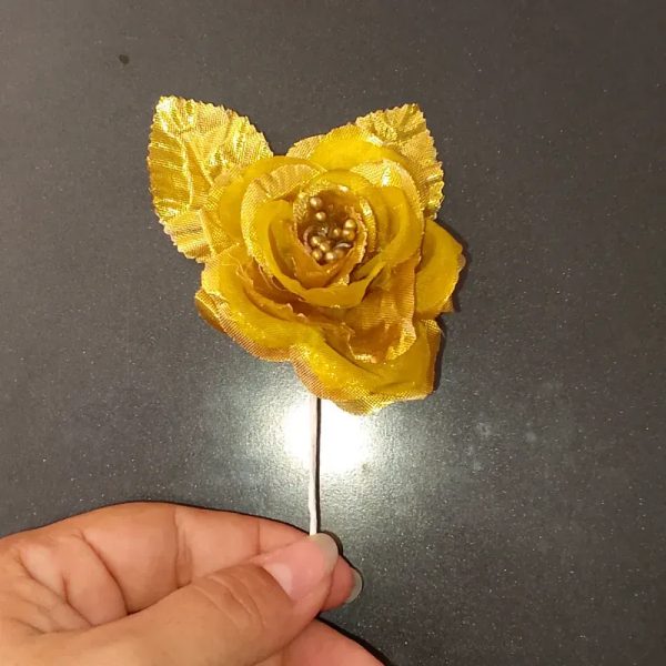 Rosa de tela | color dorado
