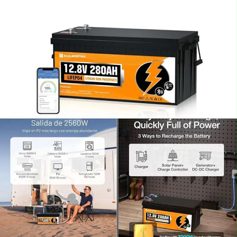 Batería de litio lifePo4 12.8v 280A
