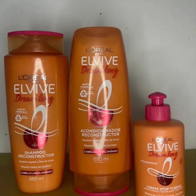 ✨ Línea Shampoo, Acondicionador y crema de peinar L'Oréal ElVive