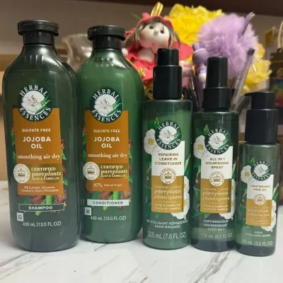 ✨Set de Shampoo, Acondicionador, crema  de peinar y brillantina o sérum Herbal Essence